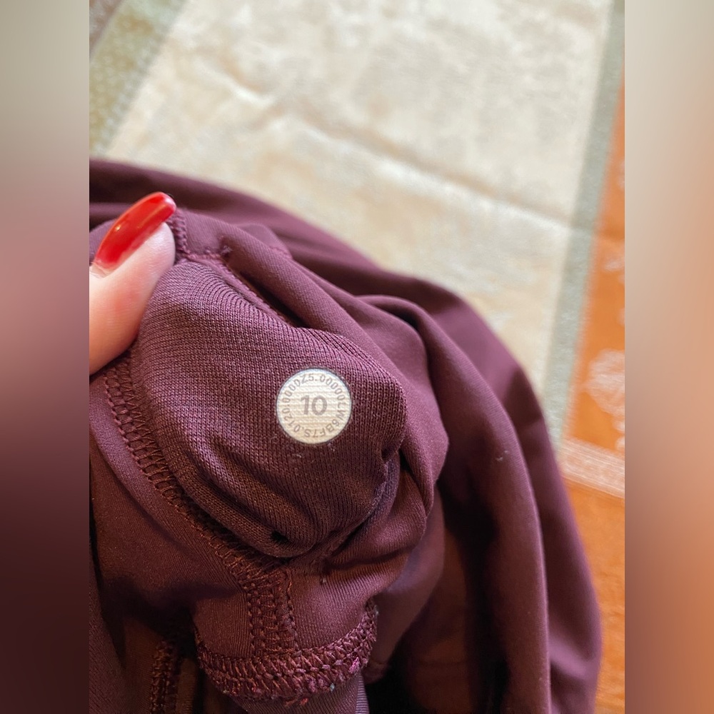 Lululemon Athletica Deep Maroon Leggings - Picture 5 of 5